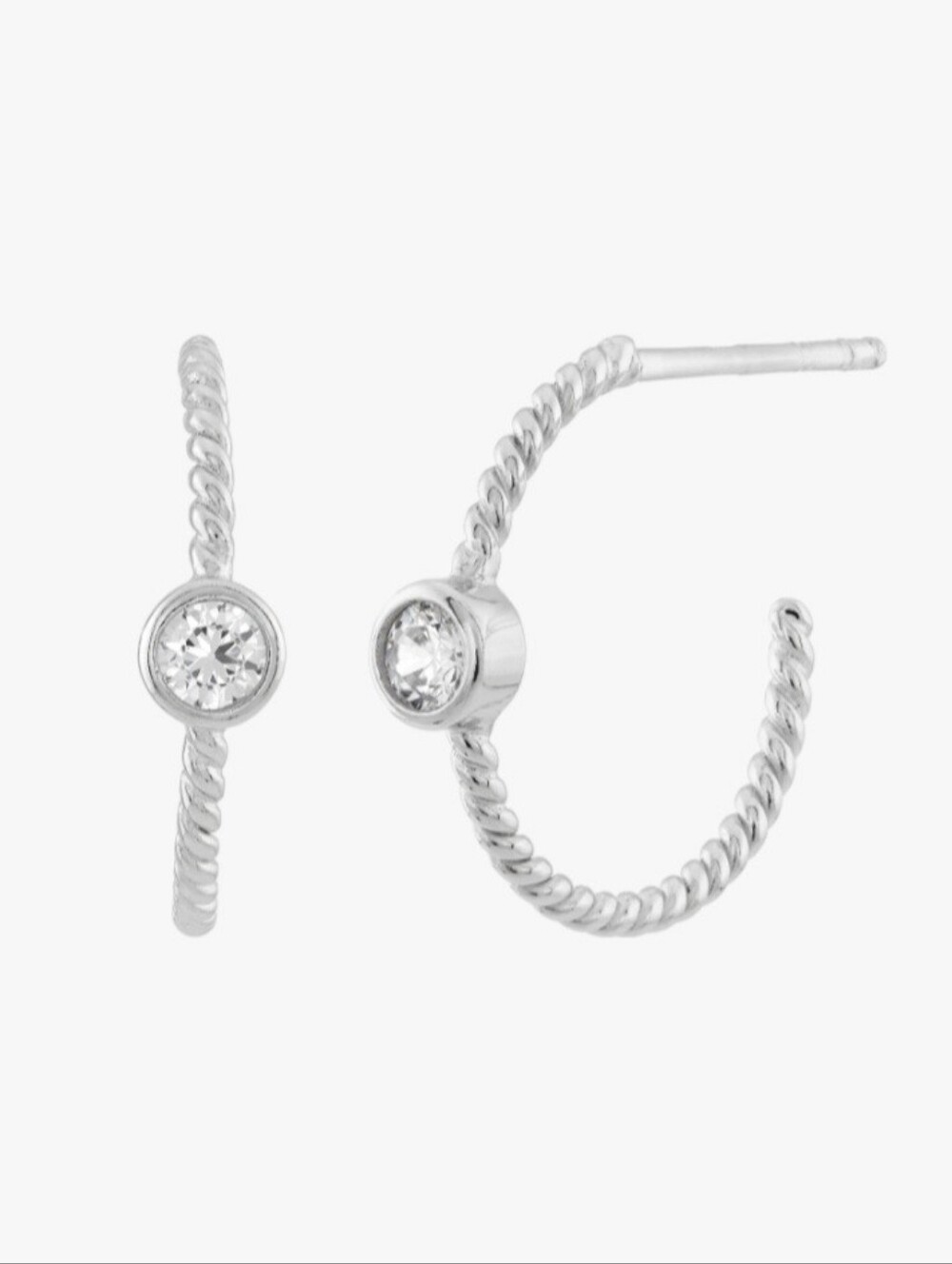 Silpada Focus on Me J-Hoop Earrings